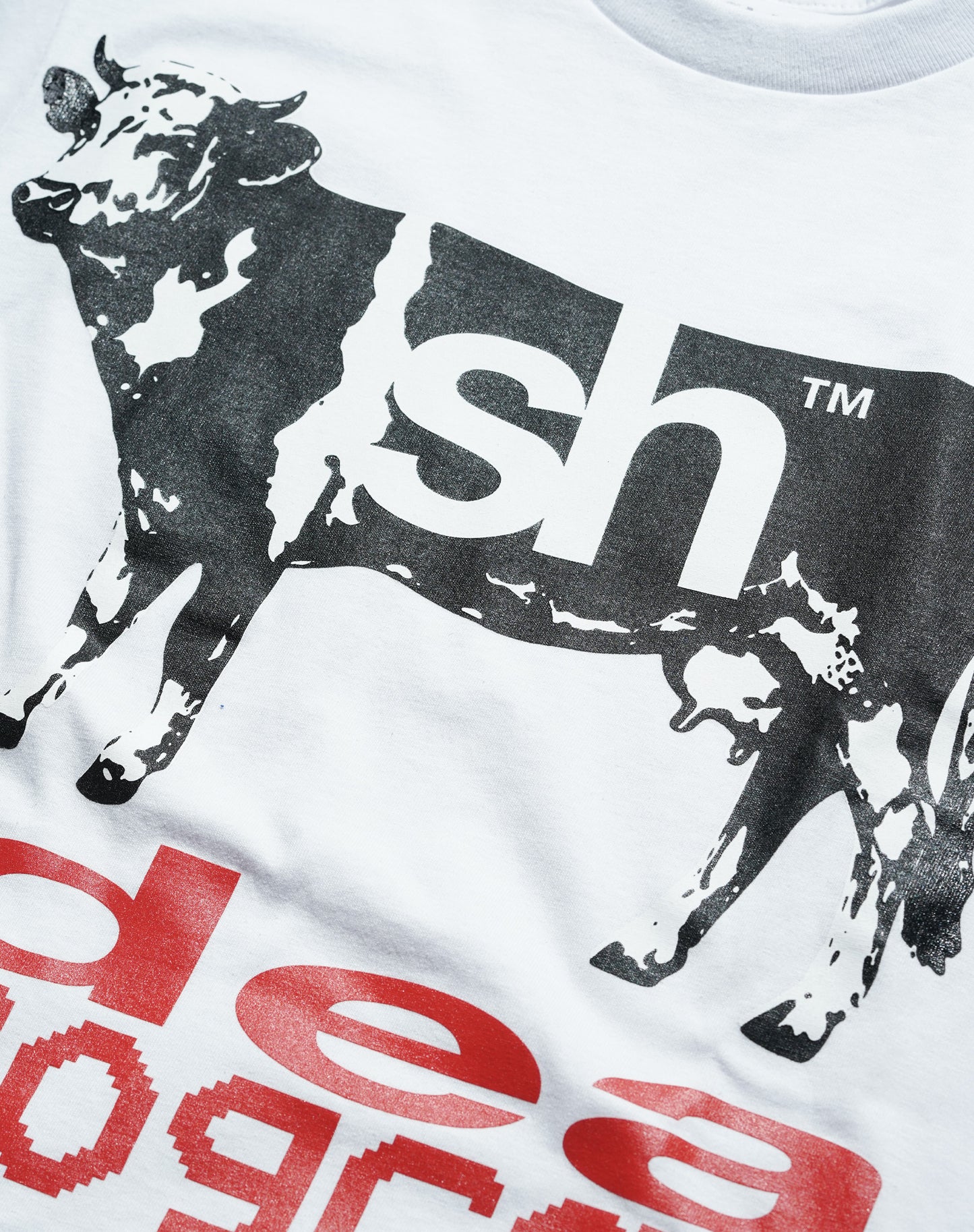 cow pie white t-shirt