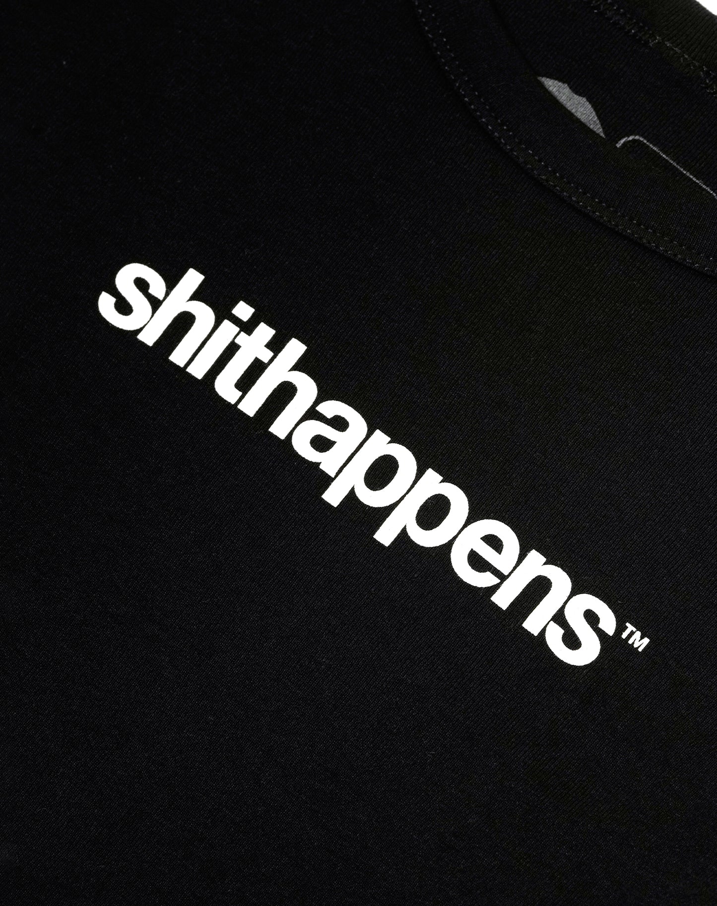 shithappens logo black women's baby t-shirt