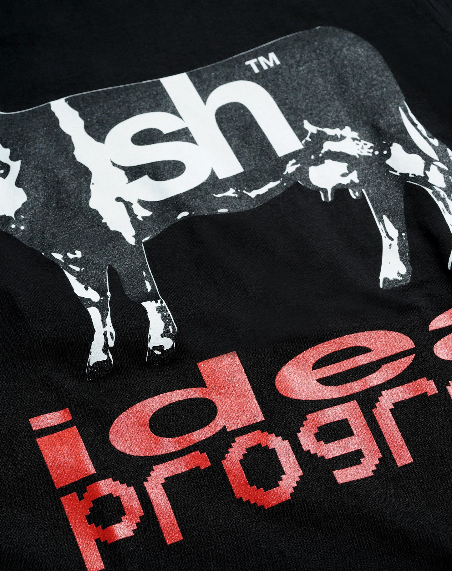 cow pie black t-shirt