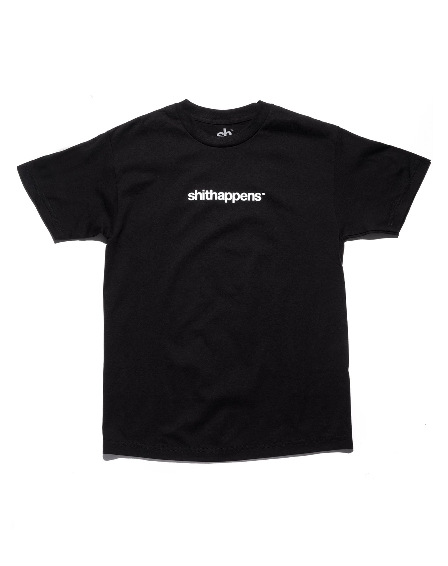 shithappens logo black t-shirt