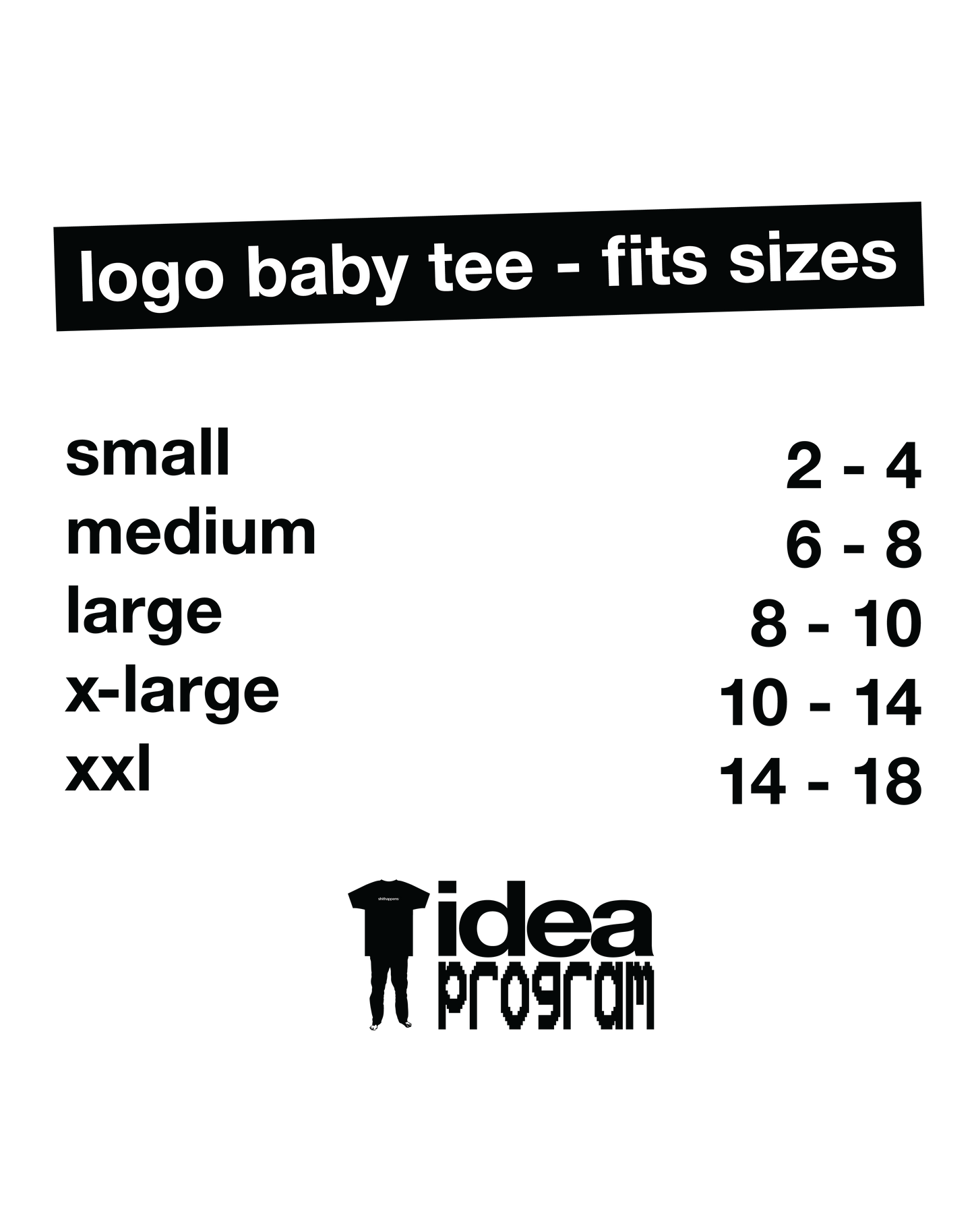 shithappens logo black women's baby t-shirt