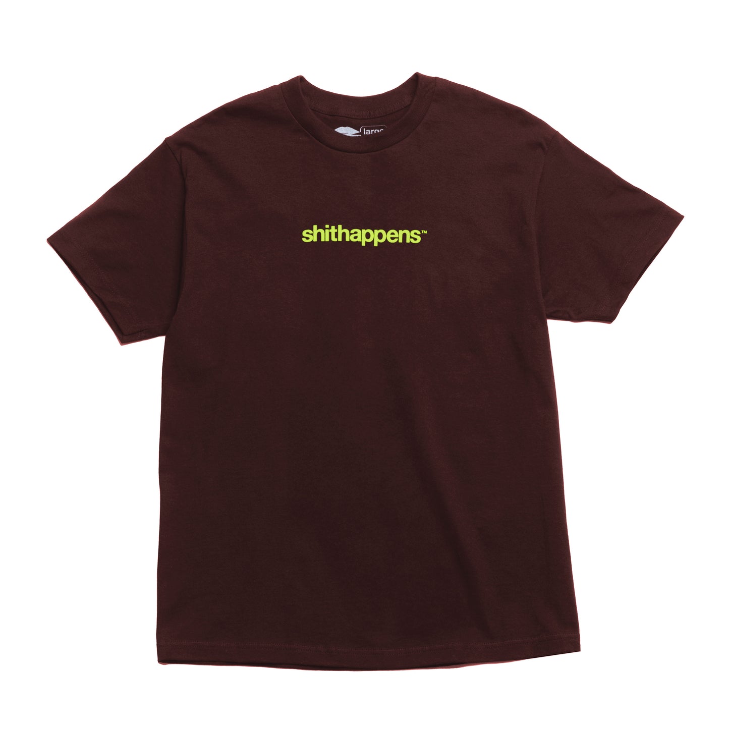 shithappens logo brown t-shirt